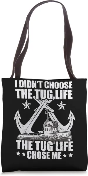Tugboat Life Retro Tugboat Captain Tug Boat Tote Bag