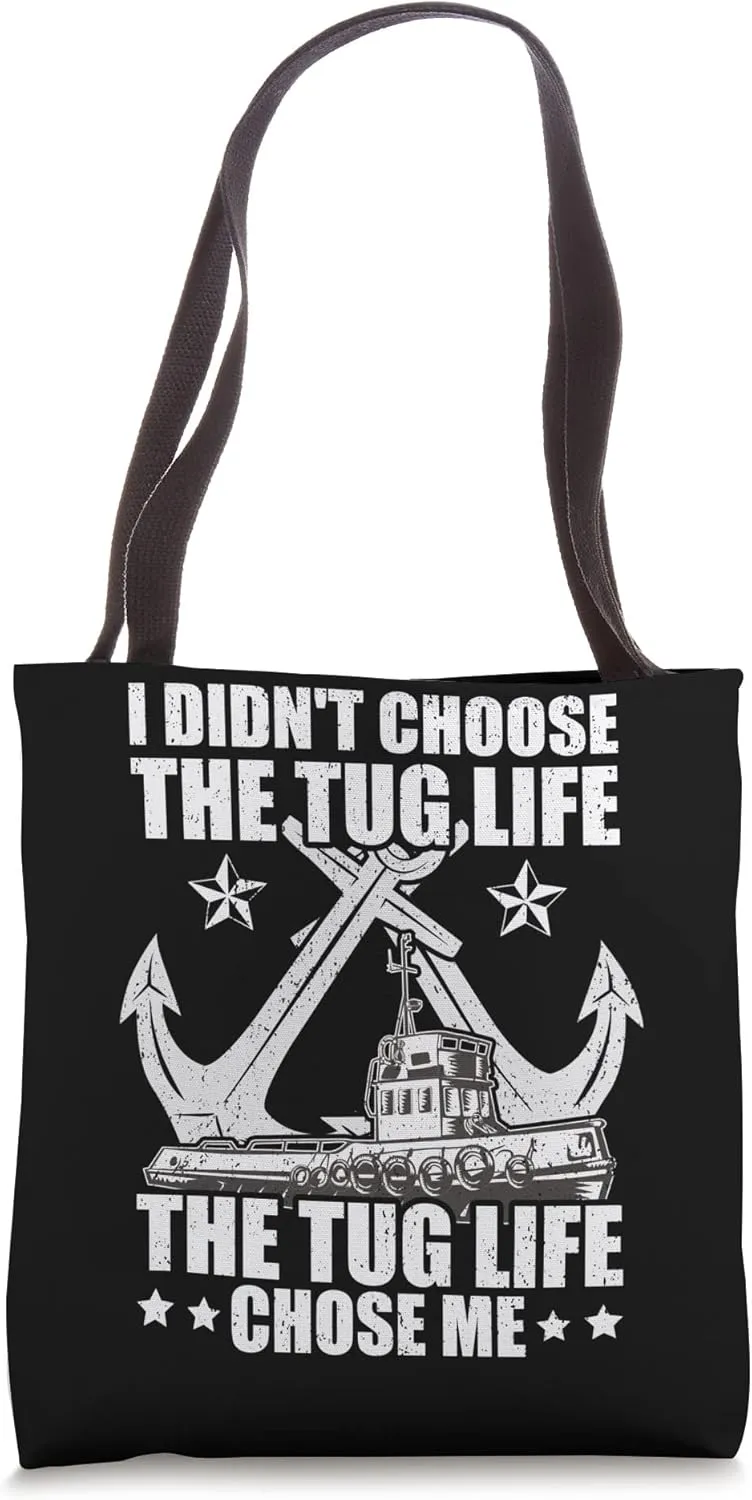 Tugboat Life Retro Tugboat Captain Tug Boat Tote Bag