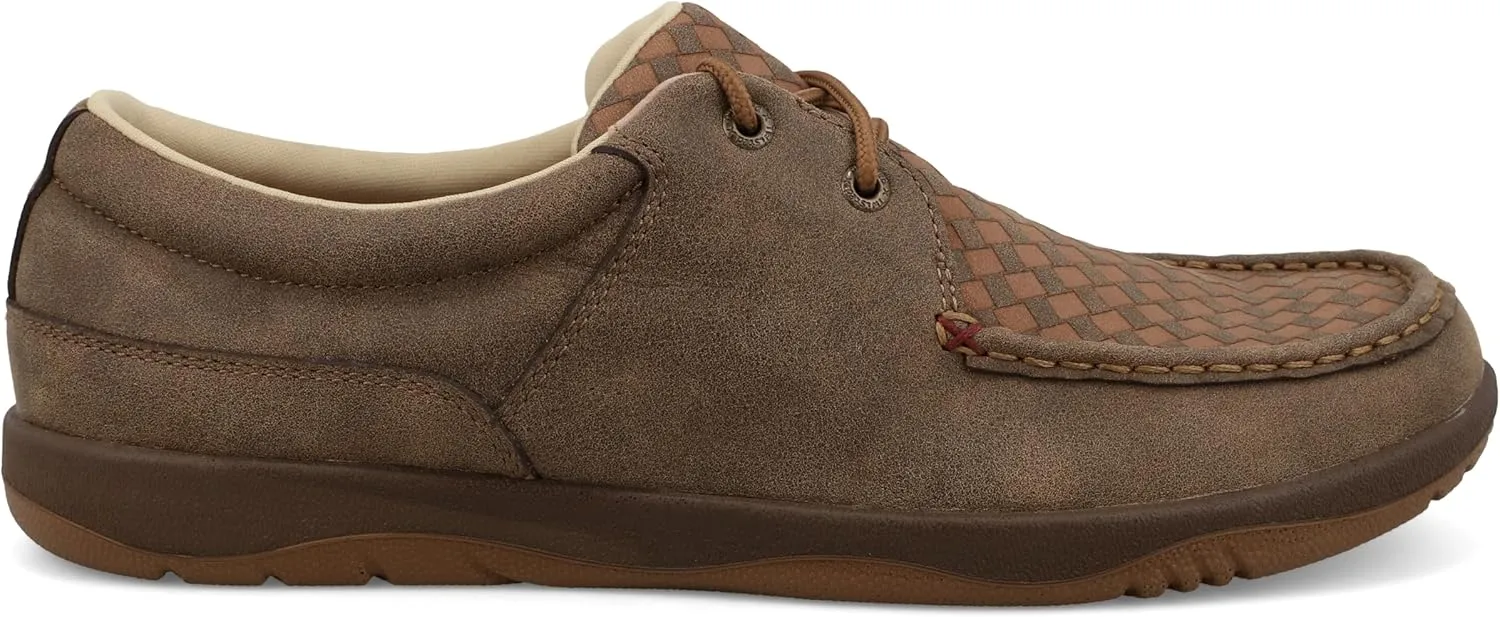 Twisted X Men's Boat Shoe, Moc Toe