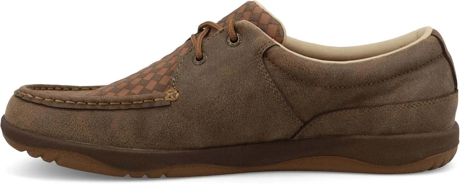 Twisted X Men's Boat Shoe, Moc Toe