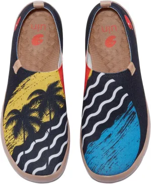 UIN Men's Loafers Painted Travel Shoes Slip On Knitted Walking Shoes Casual Lightweight Comfort Fashion Sneaker Toledo