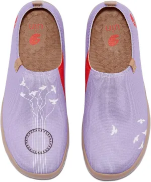 UIN Women's Slip Ons Lightweight Sneaker Walking Casual Knit Loafers Comfortable Art Painted Travel Shoes Toledo The Flying Melody (6.5)