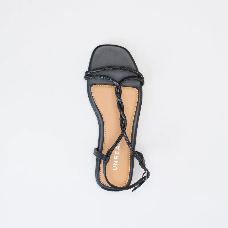 Unreal Women Diamante Square Toe Sandal _ 150702