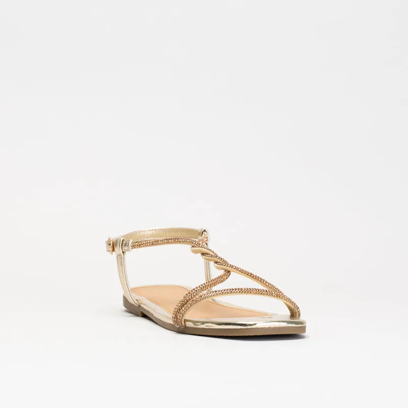 Unreal Women Diamante Square Toe Sandal _ 150702
