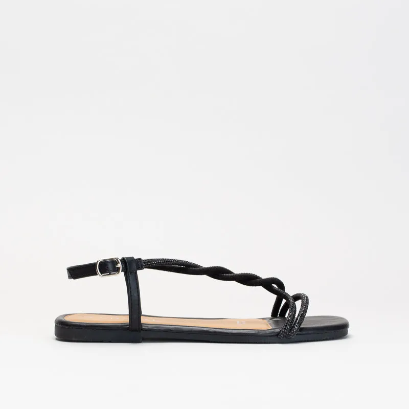 Unreal Women Diamante Square Toe Sandal _ 150702