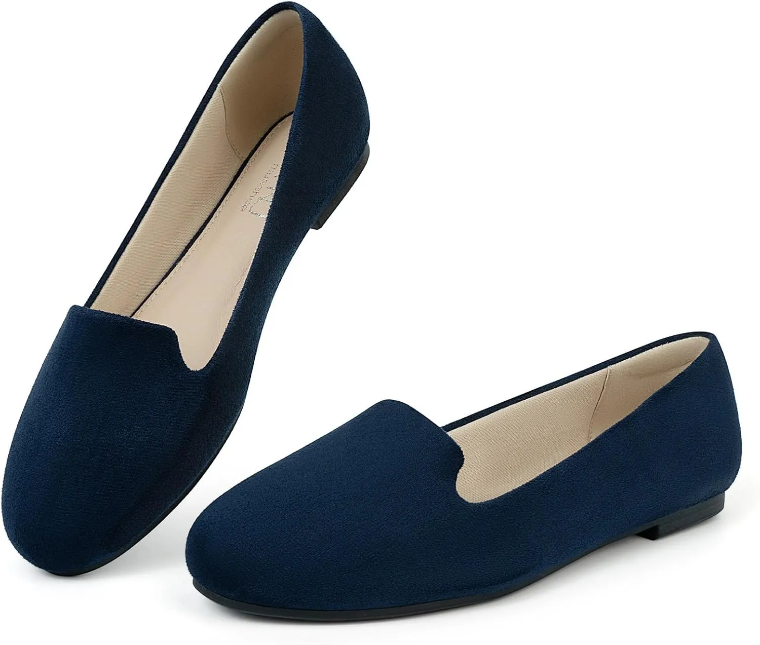 USSHOE Flats Shoes for Women Slip on Round Toe Comfortable Women's Flats Ballet Flats Shoes Loafers
