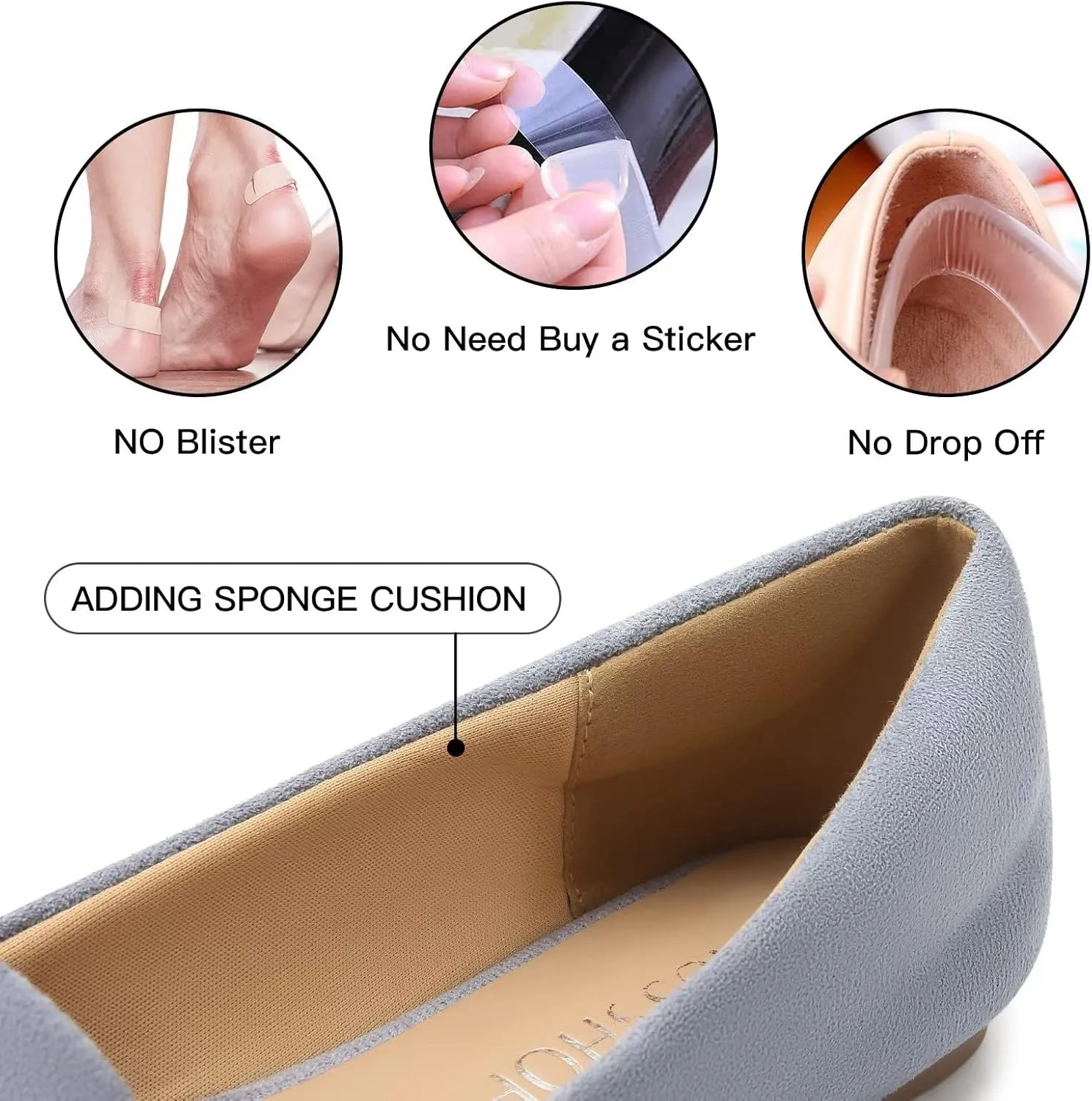 USSHOE Flats Shoes for Women Slip on Round Toe Comfortable Women's Flats Ballet Flats Shoes Loafers