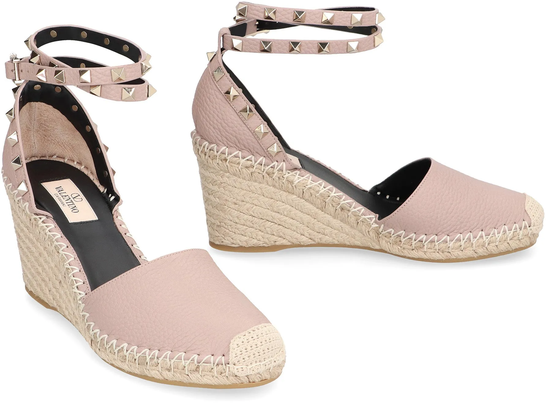 Valentino Garavani - Rockstud leather wedges