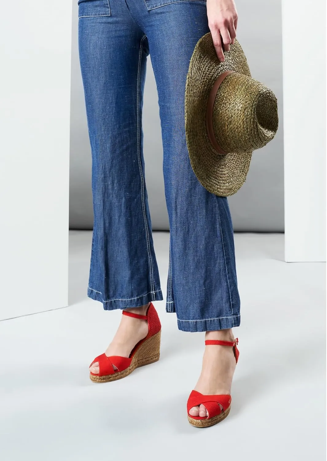 VISCATA Aiguablava Canvas Wedges with Ankle Strap