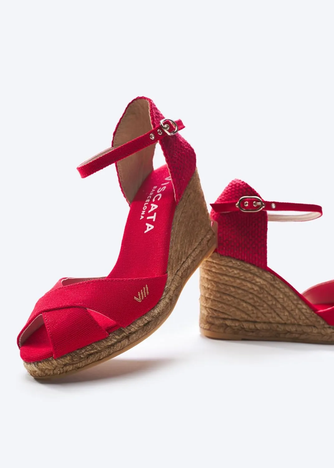 VISCATA Aiguablava Canvas Wedges with Ankle Strap