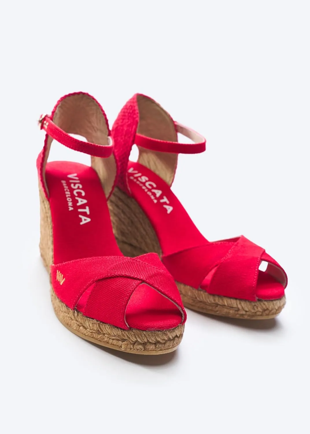 VISCATA Aiguablava Canvas Wedges with Ankle Strap