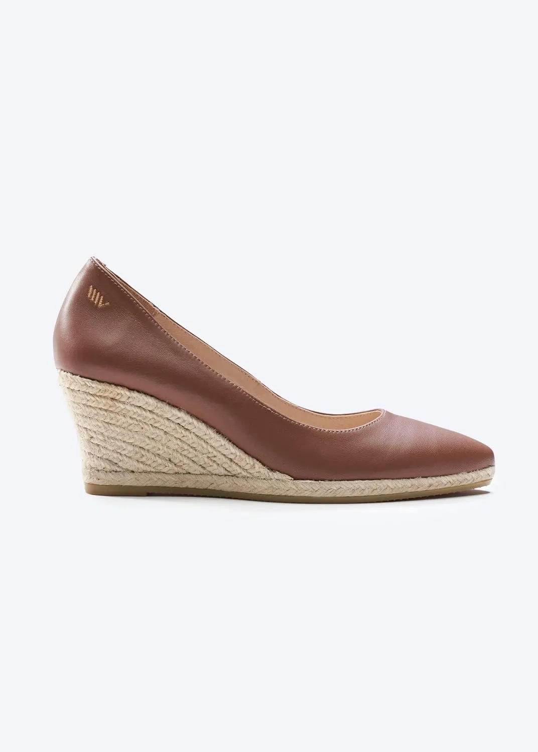 VISCATA Dunes Leather Wedge Pumps Handmade 2 ½”” Heel Women's Sandals with Leather Lined Canvas Upper 100% Natural Jute Midsole Soft Leather Inner Sole Cushion for All Casual Occasions