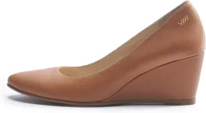 VISCATA Verona Women's Leather Wedge, Spain Handmade Casual Pump Comfortable Shoes with a Sturdy All Natural 2.5” Wedge. Made with Cushioned Leather Insole and Lined with Premium Leather