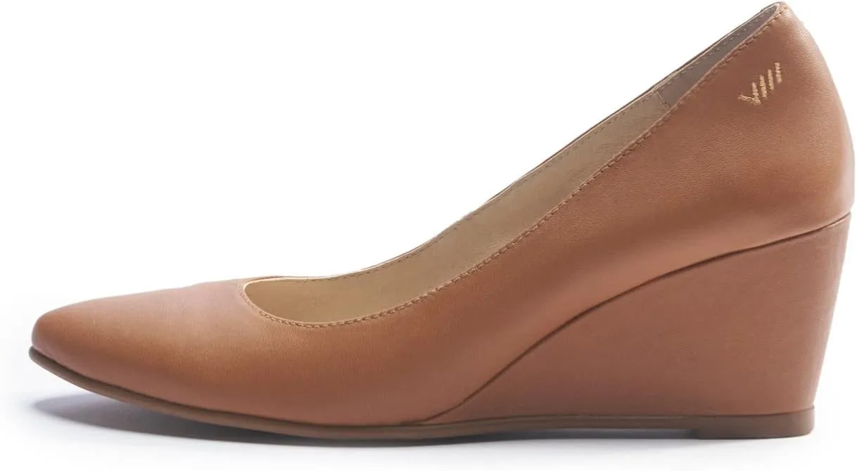 VISCATA Verona Women's Leather Wedge, Spain Handmade Casual Pump Comfortable Shoes with a Sturdy All Natural 2.5” Wedge. Made with Cushioned Leather Insole and Lined with Premium Leather