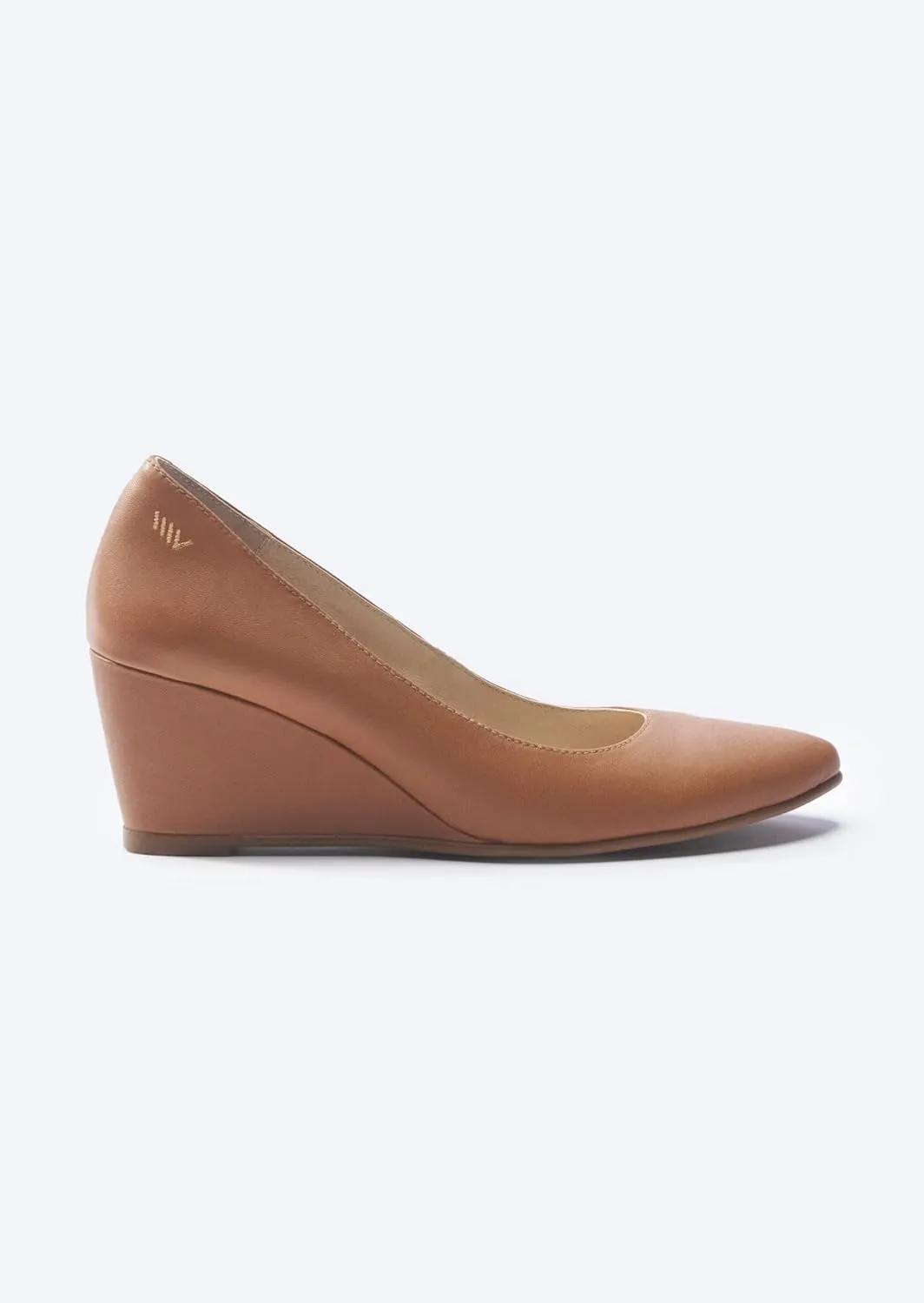 VISCATA Verona Women's Leather Wedge, Spain Handmade Casual Pump Comfortable Shoes with a Sturdy All Natural 2.5” Wedge. Made with Cushioned Leather Insole and Lined with Premium Leather