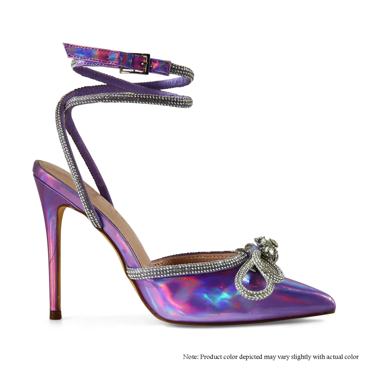 VITTO-67A RHINESTONE BOW PUMP HIGH HEEL