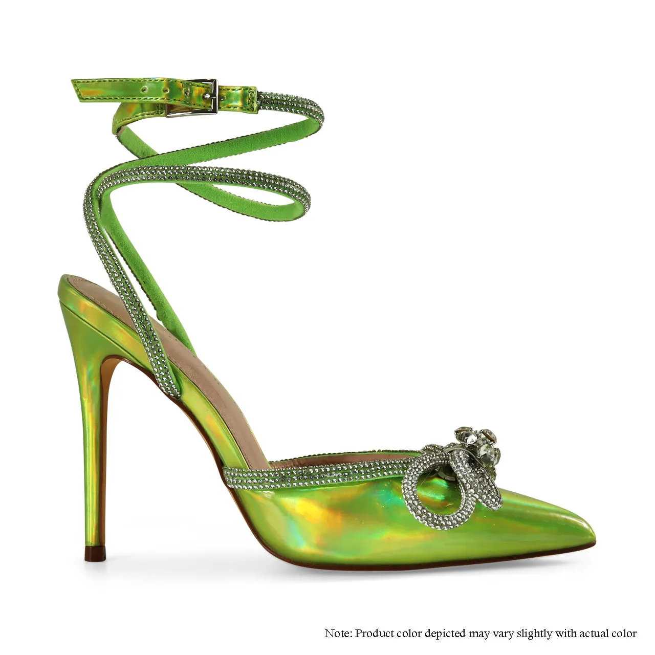 VITTO-67A RHINESTONE BOW PUMP HIGH HEEL