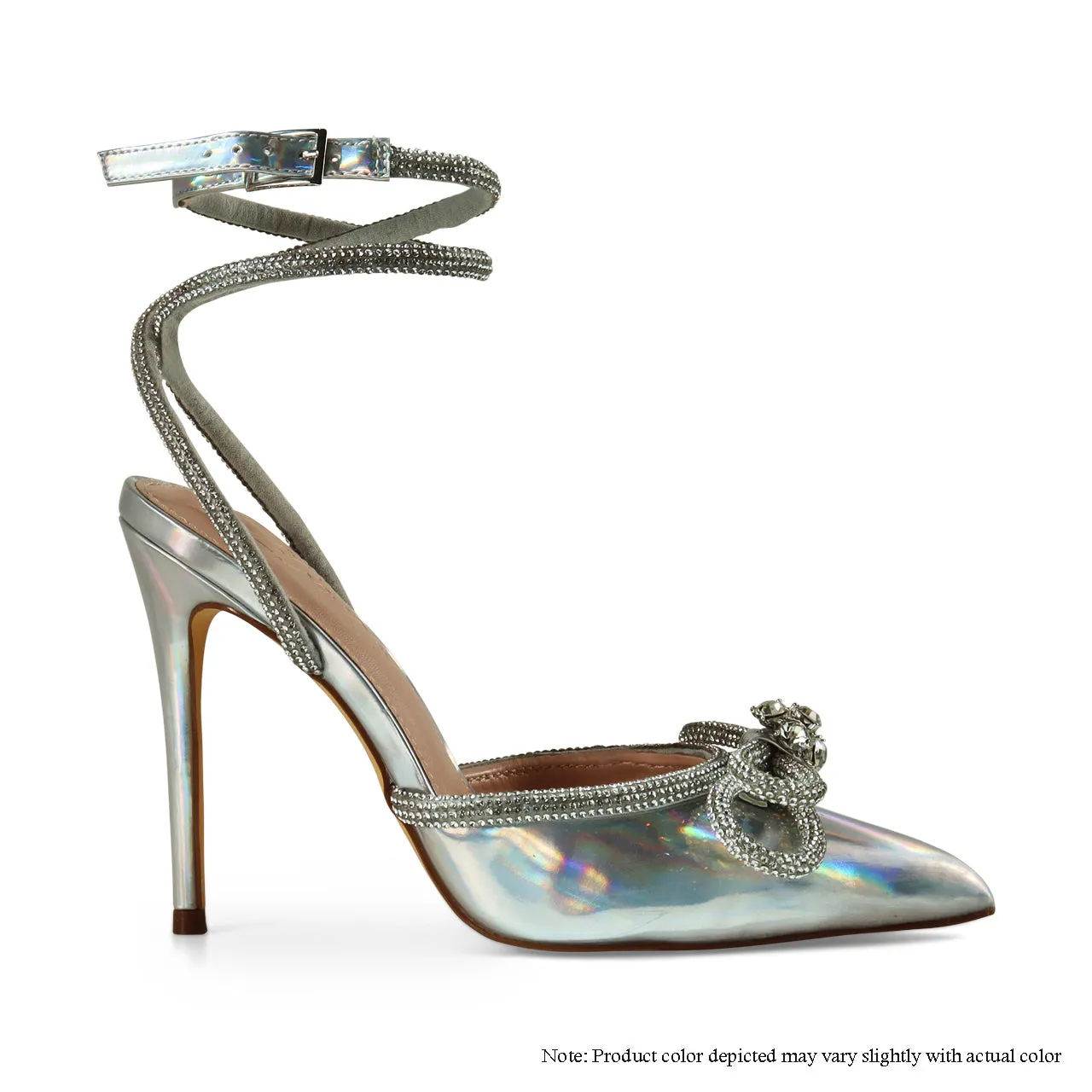 VITTO-67A RHINESTONE BOW PUMP HIGH HEEL