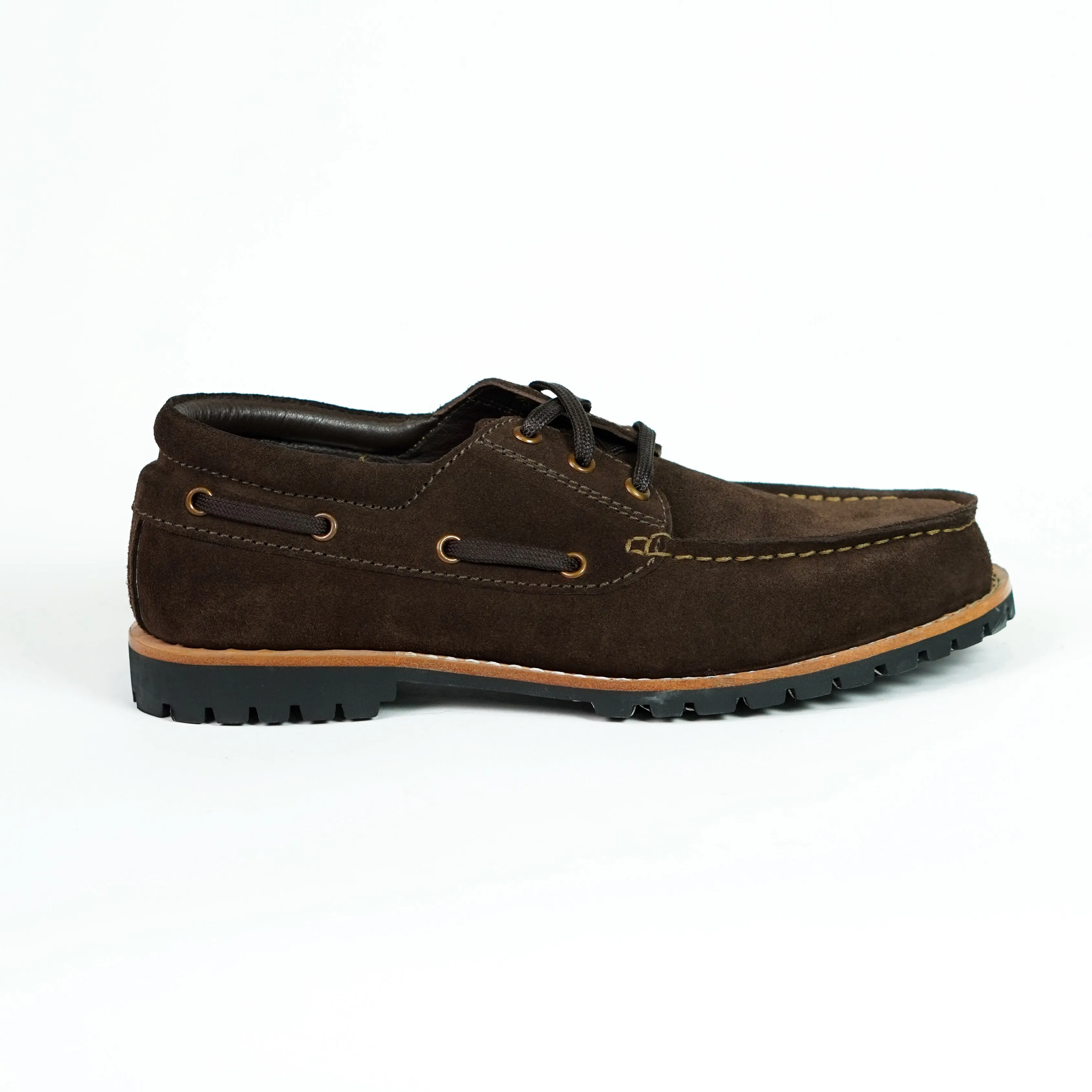 Voyager Boat Shoes Suede (Espresso Brown) Goodyear Welted