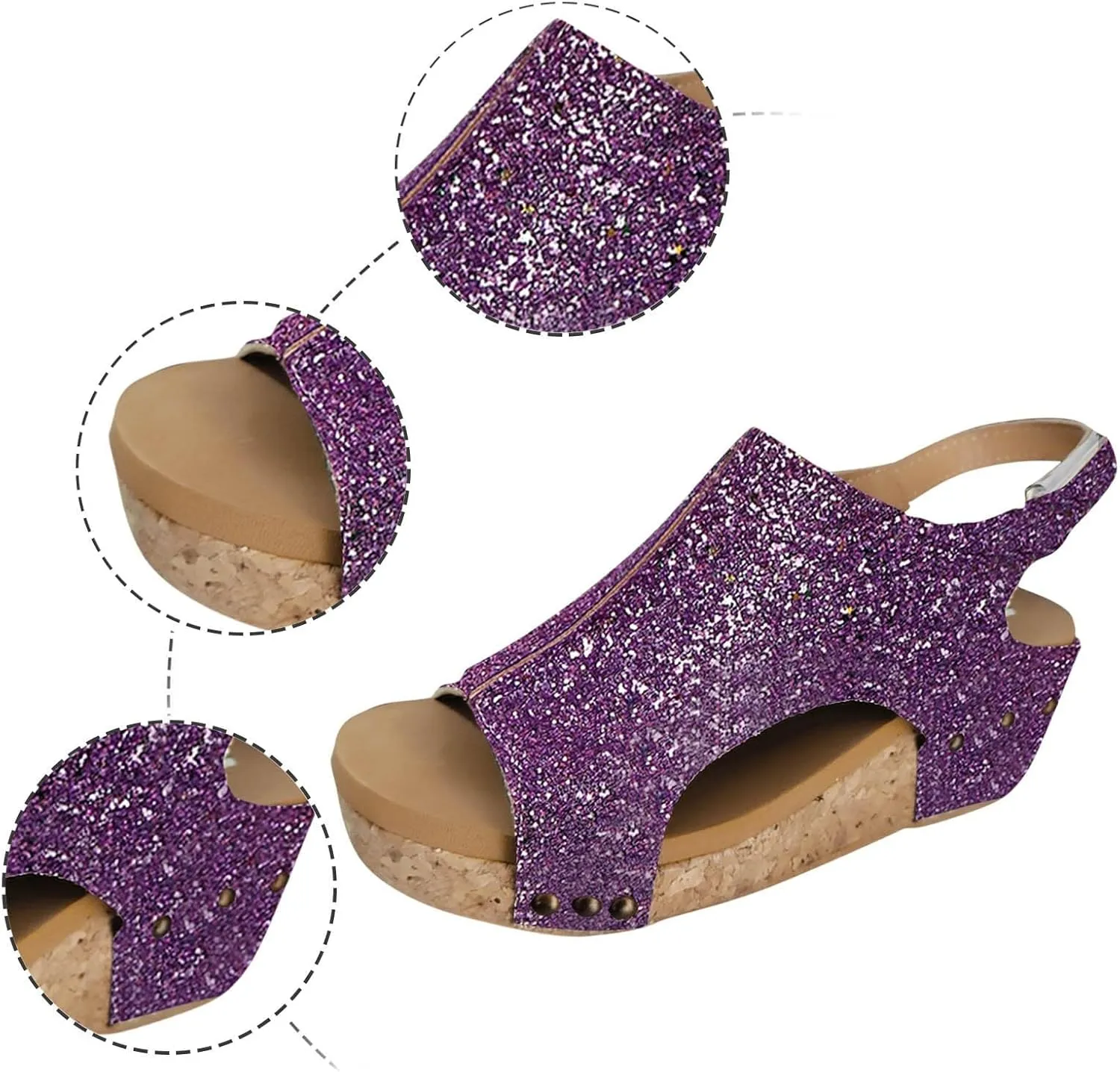 Wedge Sandals for Women 2025 New Platform Sandals with Ankle Strap Open Toe Espadrilles Wedge Heels Sandals Dressy Casual Boho Summer Beach Sandals Ladies Wedges