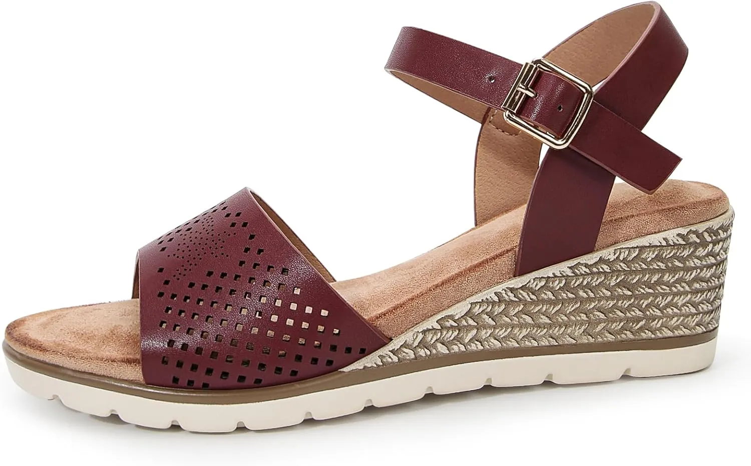 Wedges for Women Dressy, Women's Ankle Strap Sandals Platform Bee Pattern