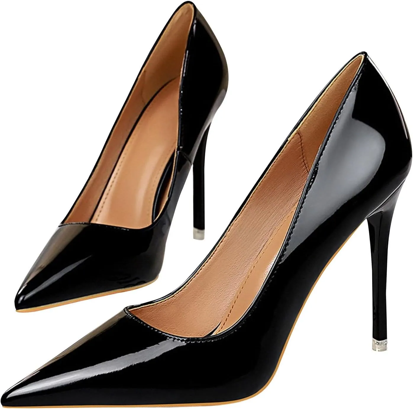 WENJIAZHIZHI Solid Platform Dressy Pumps Stiletto High Heels Shoes for Women Sexy Closed Toe Slip-On Loafers