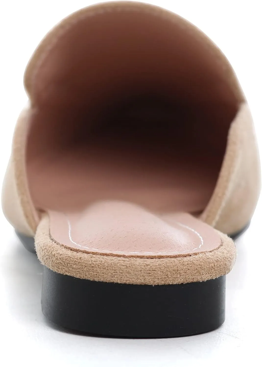 WENJIAZHIZHI Suede Mules Slippers for Women's Shoes Pointed Toe Backless Flats Slides Sandals Slip-On Loafers