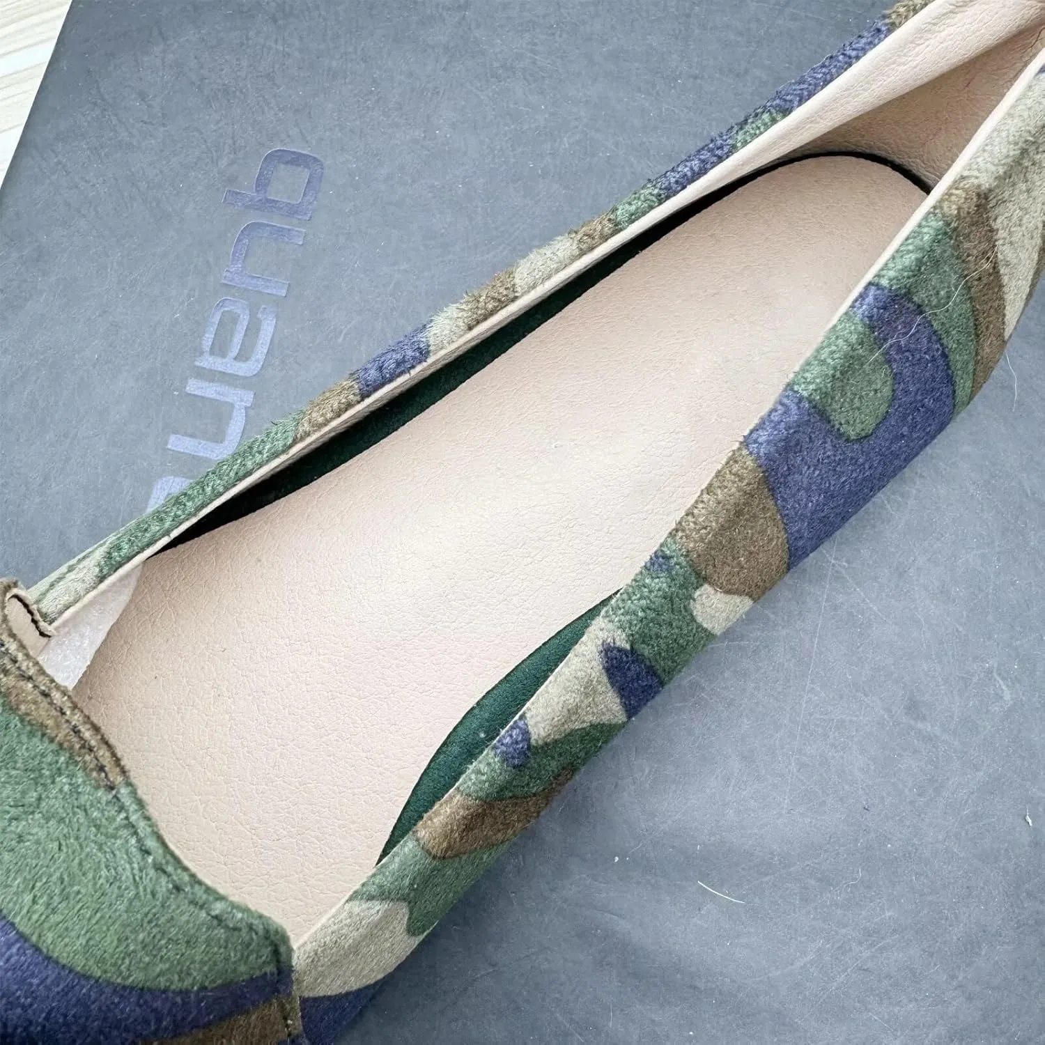 WENJIAZHIZHI Women's Pointed Toe Suede Bow Loafers Comfortable Ballet Flats Soft Office Lady Shoes Low-Heel Walking Slip-ons