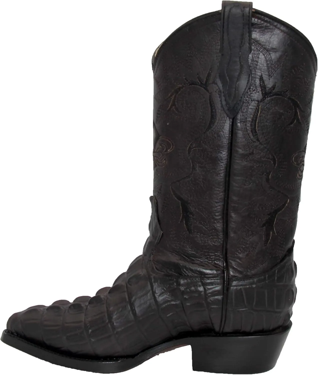 Western Shops Mens Leather Crocodile Alligator Print Western Cowboy Boots