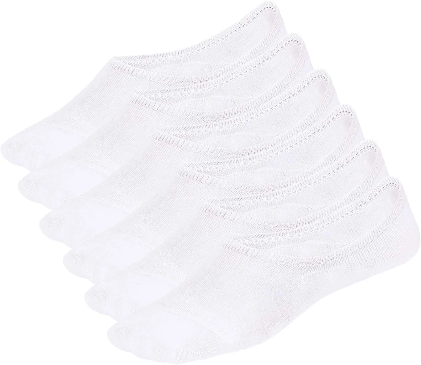WHISPER DEER No Show Liner Socks Women - (Size 4-7/7-10/10-13) Low cut Invisible Cotton Sneaker Socks with Non Slip Grips