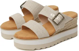 White Platform Sandals Raffia Wedge Mules for Women Round Open Toe Slip On Sandals Espadrilles Womens Slides Shoes for Vacation Summer Beach Casual Size 11