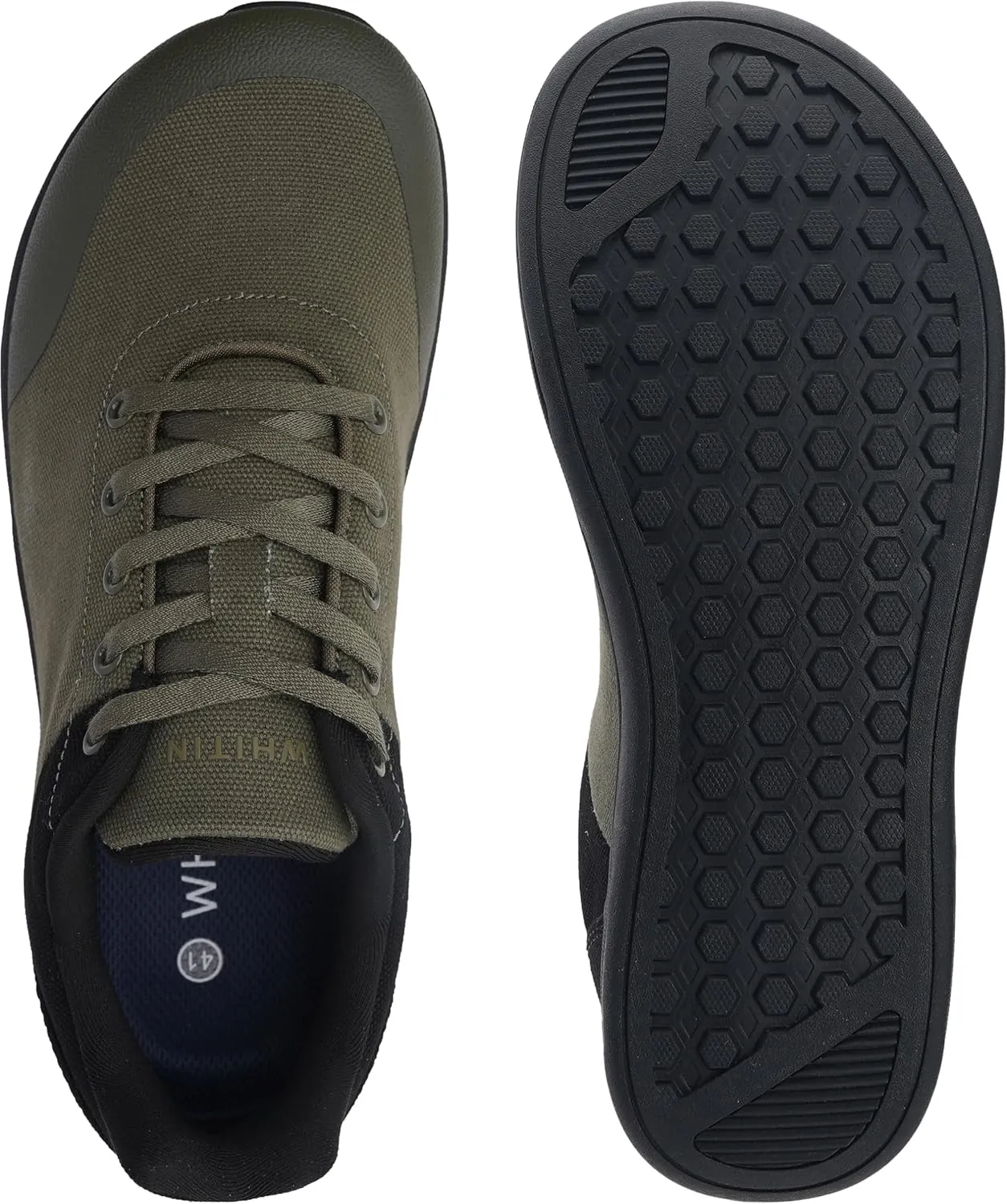 WHITIN Men's Zero Drop Shoes   Wide Toe Box with Contrasting Colors Design