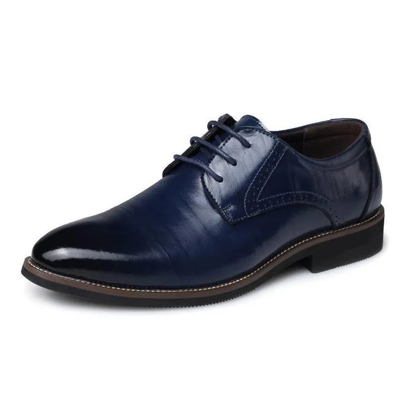 Wildking Men's British Pointed-Toe Retro Business Leather Shoes 2289
