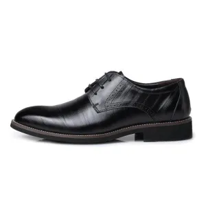 Wildking Men's British Pointed-Toe Retro Business Leather Shoes 2289
