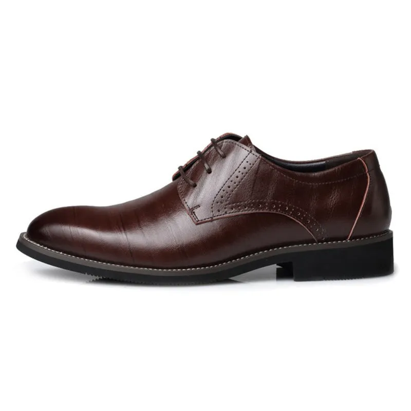 Wildking Men's British Pointed-Toe Retro Business Leather Shoes 2289