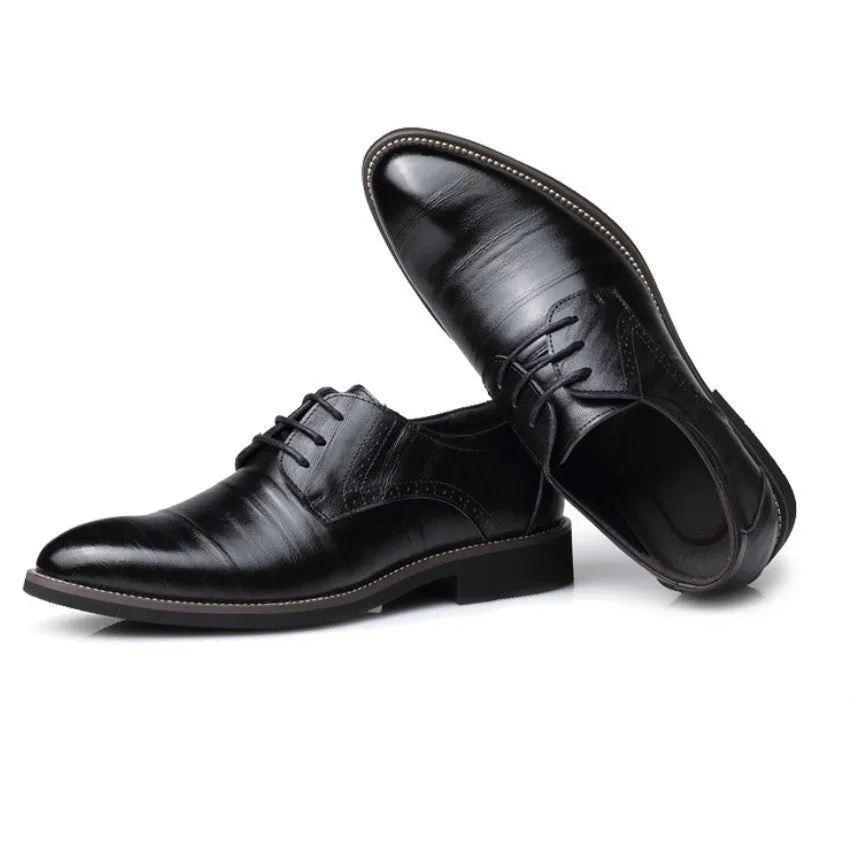 Wildking Men's British Pointed-Toe Retro Business Leather Shoes 2289