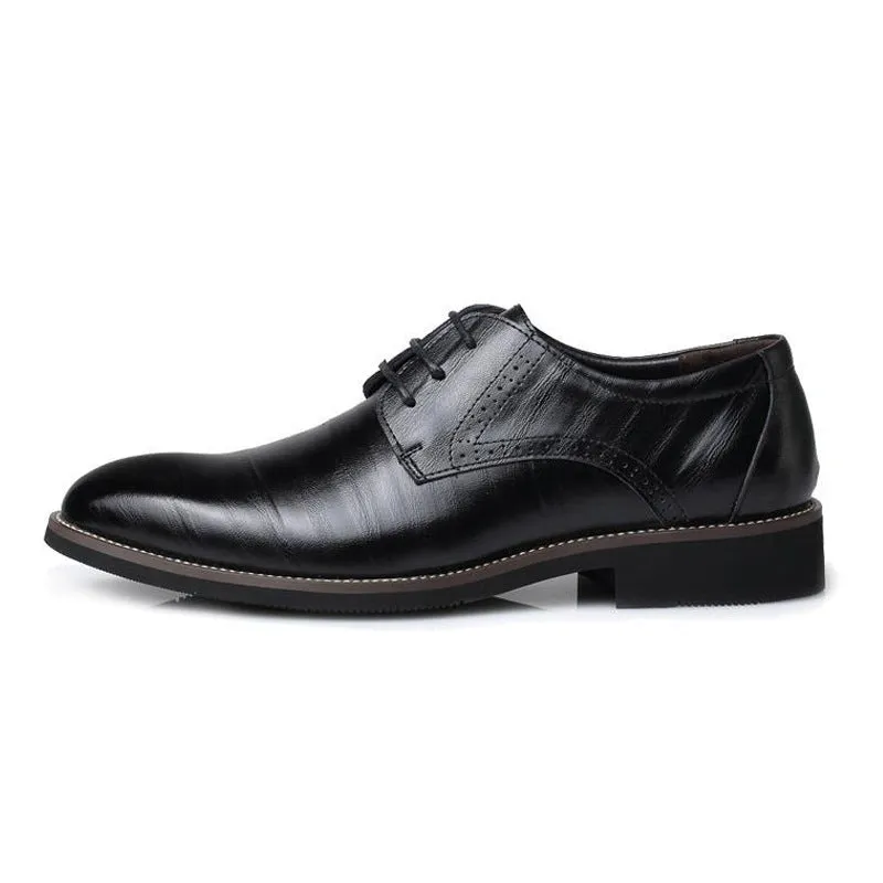 Wildking Men's British Pointed-Toe Retro Business Leather Shoes 2289