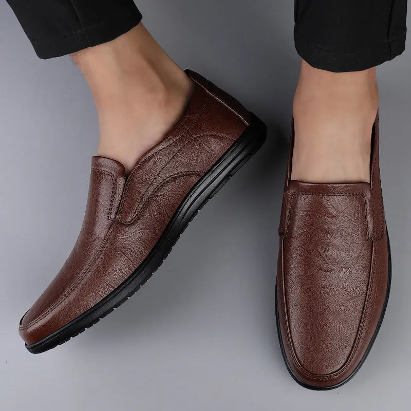 Wildking Men's Business Casual Leather Loafers 6.0