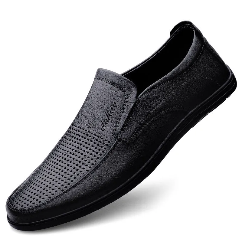 Wildking Men's Business Casual Leather Loafers 6.0