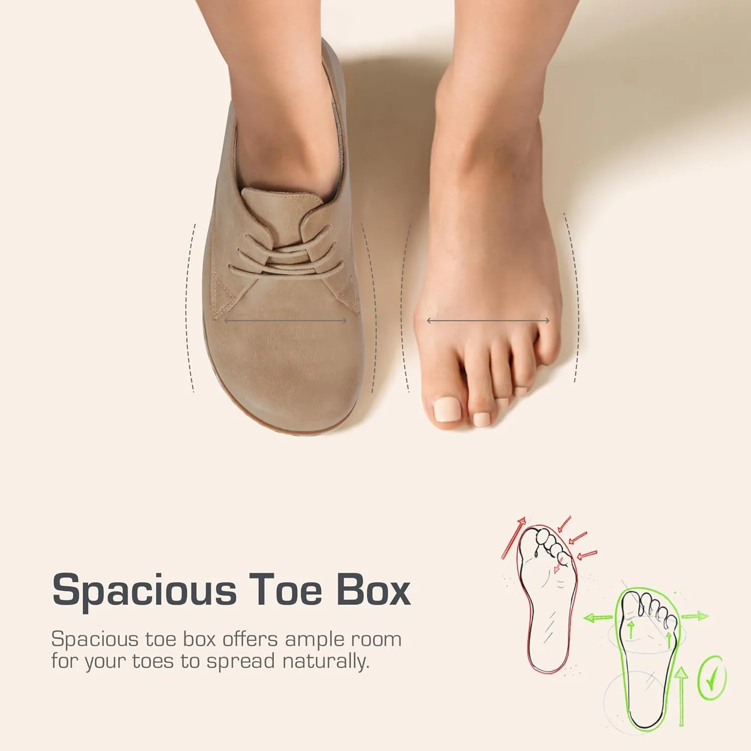 Women Barefoot Dress Shoes Wide Toe Box Shoes Oxfords Shoes