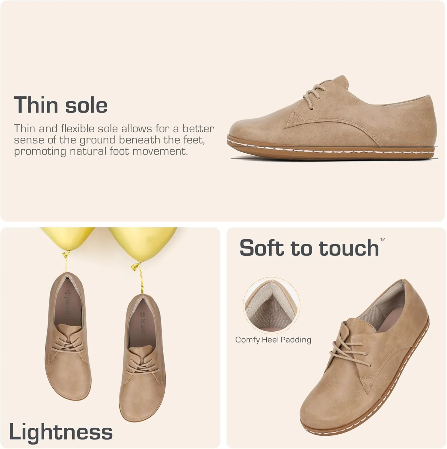 Women Barefoot Dress Shoes Wide Toe Box Shoes Oxfords Shoes