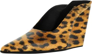 Women Chic Pointed Toe Wedge High Heel Mules Slip On Ladies Dressy Casual Summer Pump Shoes Size 4-16 US