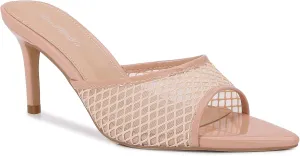 Women Clear Pointed Toe Sandals Stiletto Heels Transparent Strap High Heels Slip on Mules for Women