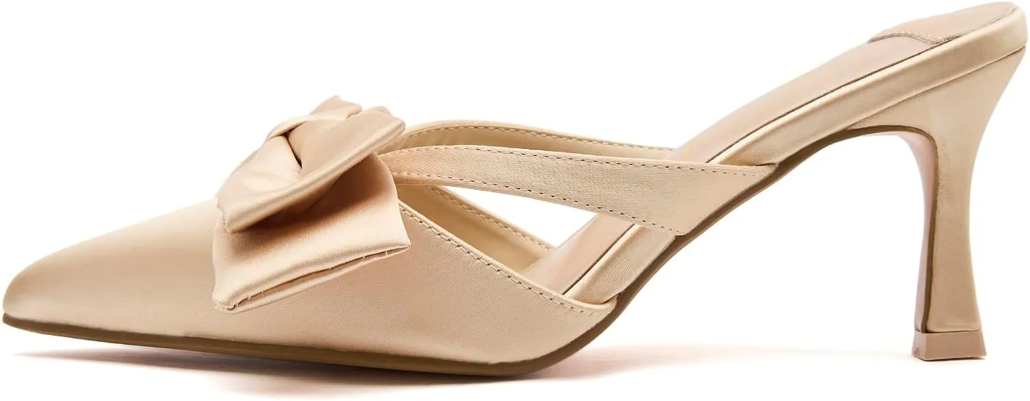 Women Heeled Mules Pointed Toe