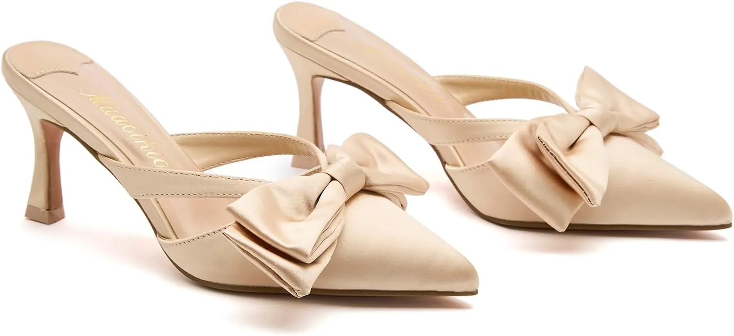 Women Heeled Mules Pointed Toe