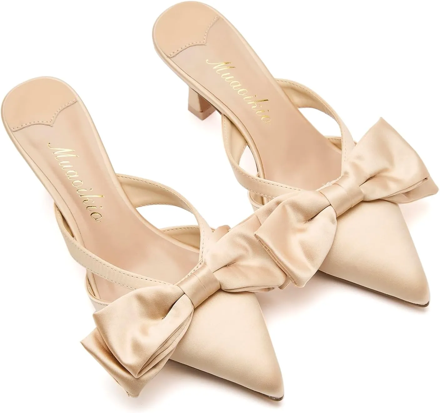 Women Heeled Mules Pointed Toe