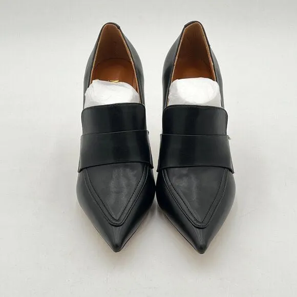 Women High Stiletto Platform Heel Pointed Toe Loafers Slip-on Pumps Work Busines
