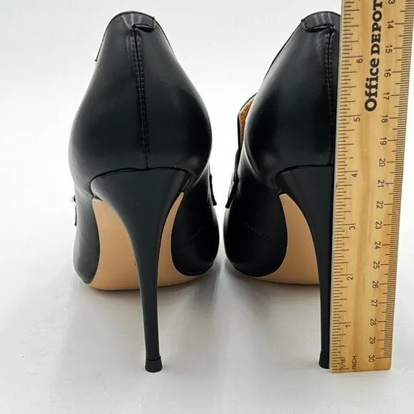 Women High Stiletto Platform Heel Pointed Toe Loafers Slip-on Pumps Work Busines
