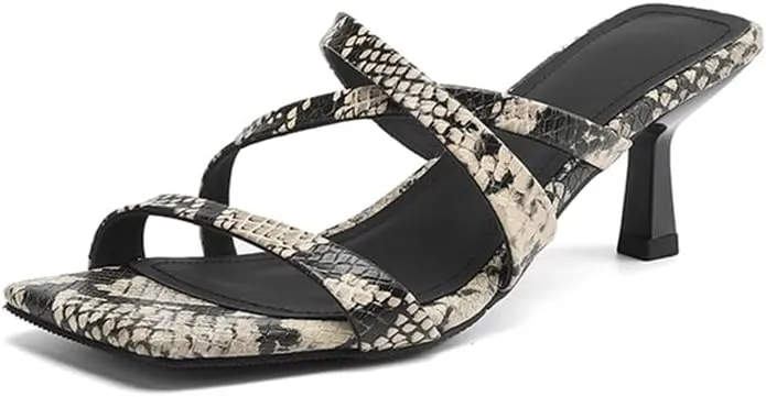 Women Sandals Peep Toe Mules Slip On High Heels Big Size Summer shoes for wedding Party Drees