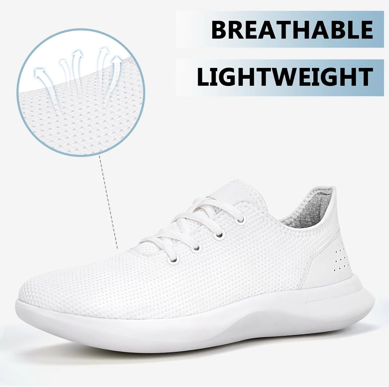 Women Walking Shoes Black Tennis Shoes for Women Running Sneakers Athletic Tennis Shoe Tree Runners Arch Support Ultra Lightweight Breathable Mesh Non-Slip Casual Sneakers for Gym Travel Work